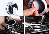 Vista 5 de Cubierta de botón de interruptor de perilla multimedia más grande compatible con BMW