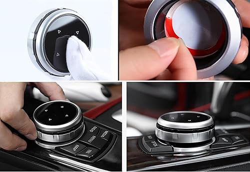 Miniatura 5 de Cubierta de botón de interruptor de perilla multimedia más grande compatible con BMW