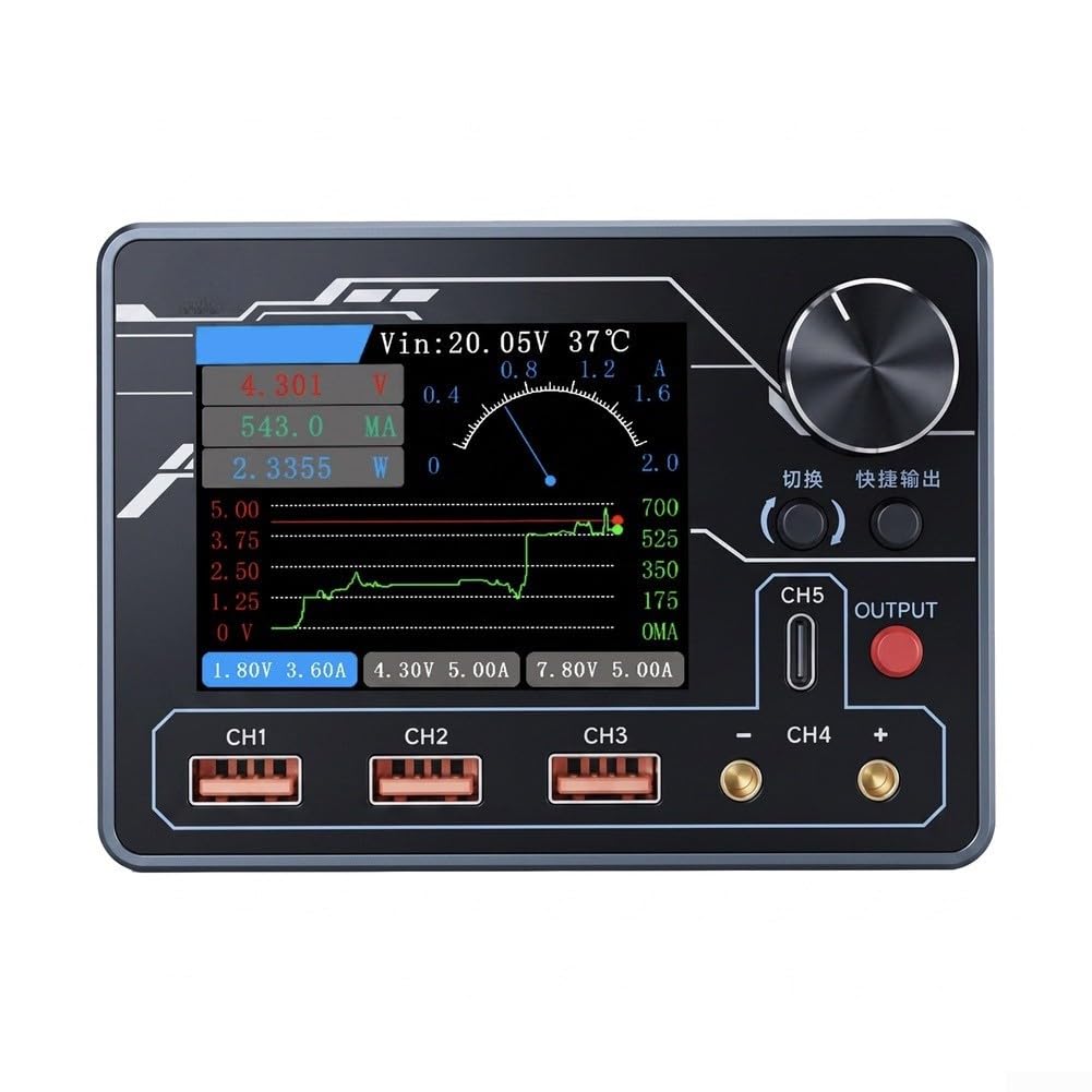 Multimetro digitale con diagnosi AI Riproduzione Curva Risoluzione 1mV PD Ricarica Rapida Compatibile per Analisi Circuito 105x75mm