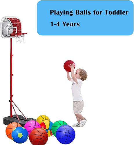 Miniatura 3 de ABAJI - Paquete de 3 mini pelotas de baloncesto de juguete de 5 pulgadas con bomba, aguja y material de goma para mini aro, niños pequeños, 3