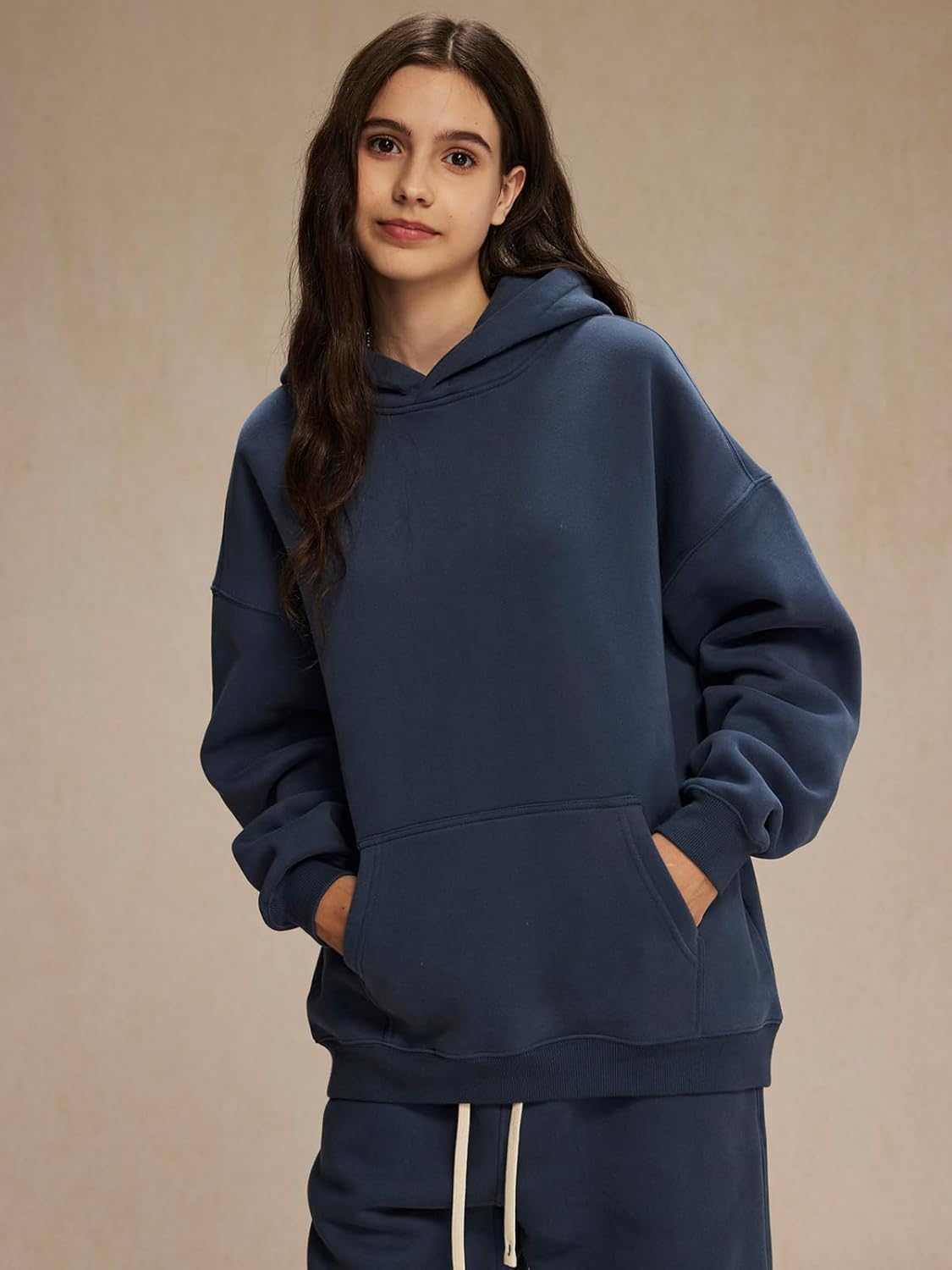 KEEPSHOWING Mens Hoodies Vintage Oversized Hoodie Acid Wash Fleece Pullover Plush Heavyweight Streetwear Sweatshirts - Image 5