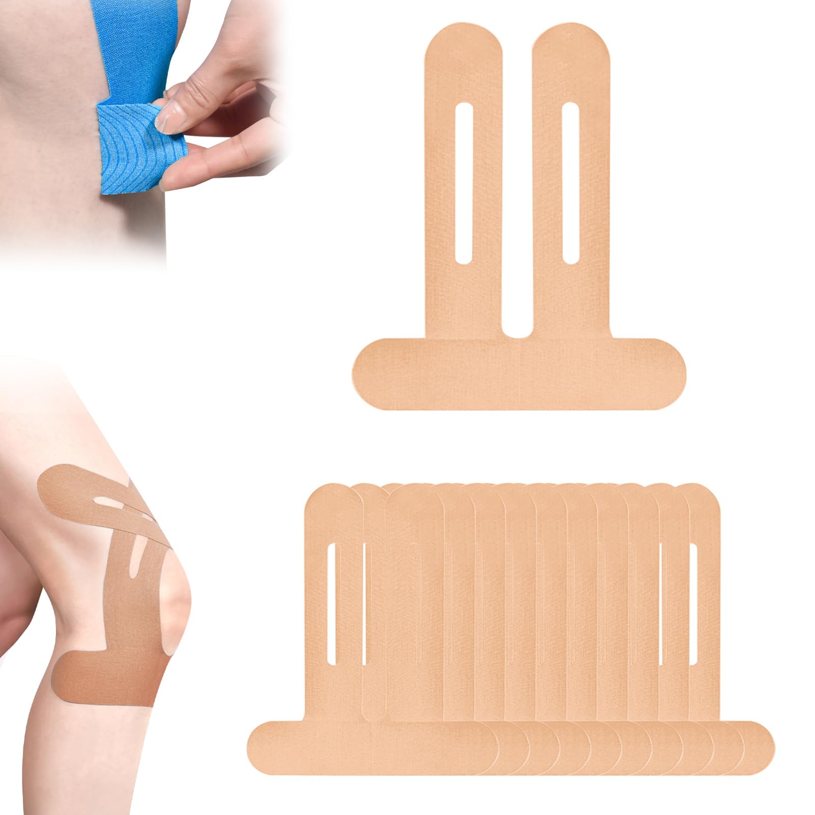 Precut Kinesiology Tape for Knees Muscle Tape Precut Strips for Knee Pain Relief Athletic Tapes Sports Tapes Knee