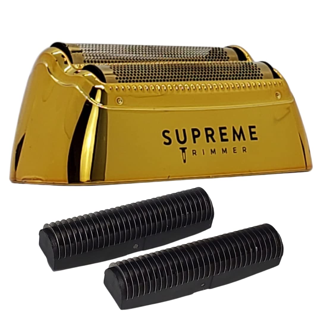 Supreme Trimmer Replacement Foil & Cutter SB63 | Hypoallergenic Foil for Crunch STF602 | Gold