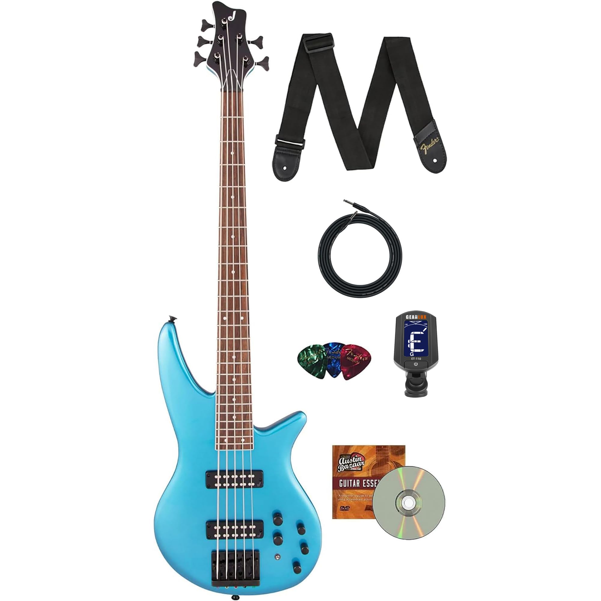 Amazon.com: Jackson Spectra Bass SBX V Bass Guitar - Electric Blue