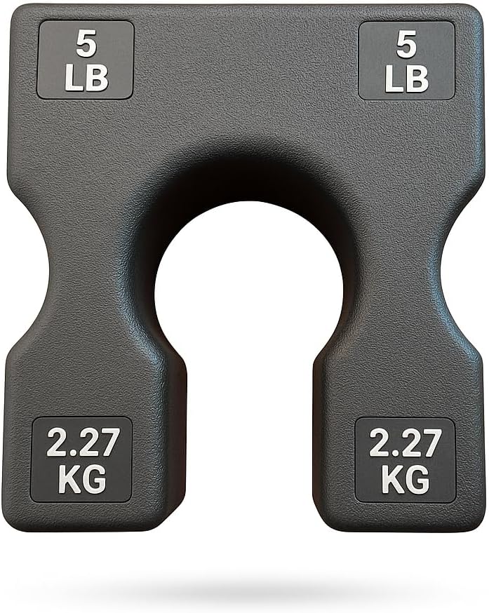 5 lb Weight Stack Add On – 5 Pound Weight Stack Adapter Plates for Home Gym, Exercise Machine Attachment – Fits Block Weights, Weight Machines, Dumbbells, Racks and More