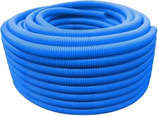 Flexible Polyethylene HDPE Non-Split Corrugated Wire Loom Tubing (Blue, 1" Dia. x 100 ft)