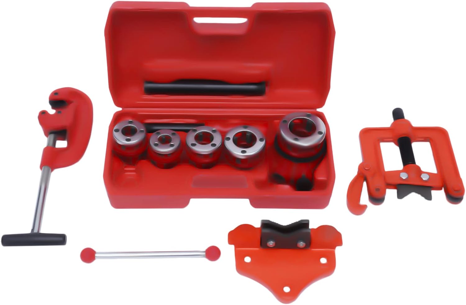 Handheld Pipe Threader Tube Threading Ratchet Tool Set (5 Size