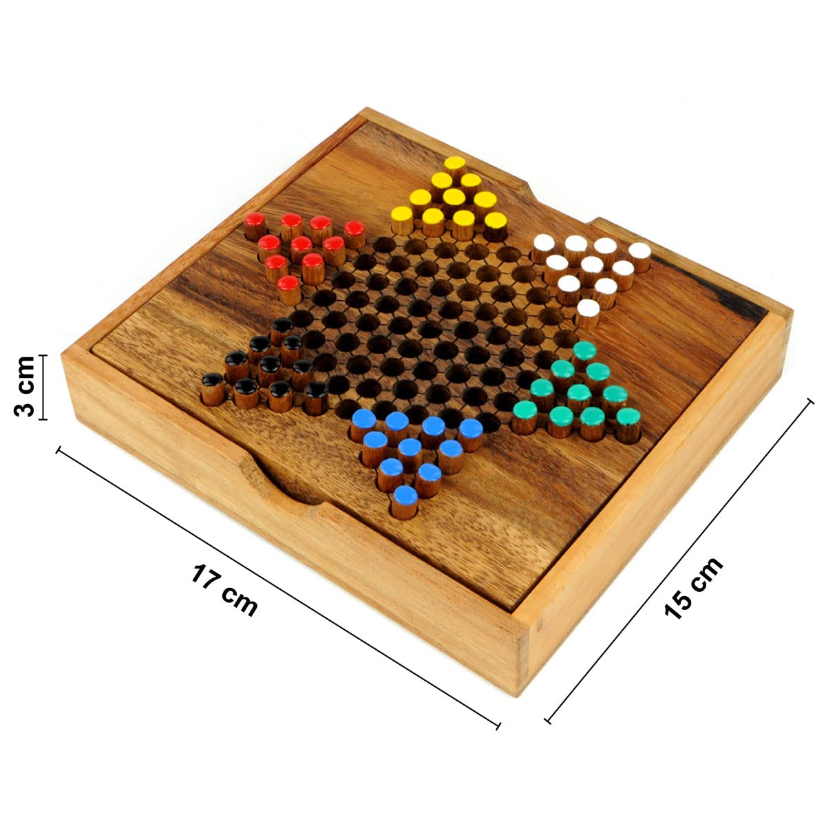Logica Puzzles Art. Chinese Checkers - Board Game in Fine Wood - Strategic Game Multiplayer - Travel version - Image 4