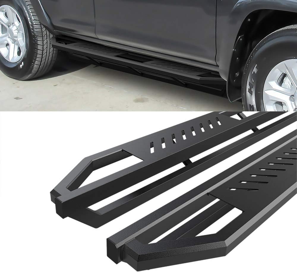 HD Ridez Hybrid Rocker Steps Steel Armor Compatible with Toyota 4Runner 2014-2024 SR5 & 14-24 TRD Pro & 17-24 TRD Off-Road (Nerf Bar Side Steps Side Bars)