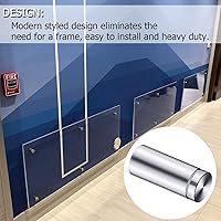 Vista 7 de Tornillos de separación, 20 soportes de vidrio de acero inoxidable de 1/2 x 1.18 pulgadas, letrero de montaje de herrajes de vidrio, para colgar