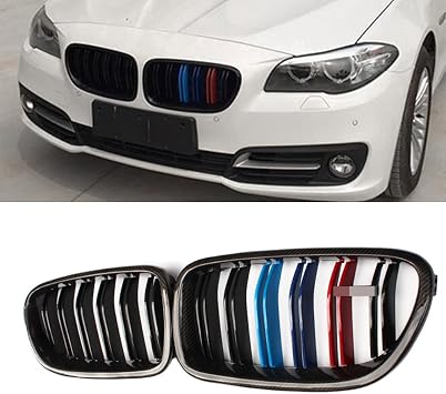 TMAPCCTUNING F10 F18 Front Grille,for BMW 5 Series F10 F18 528i 530i 535i 550i 2011-2016 M Color Front Bumper Grille Carbon Fiber