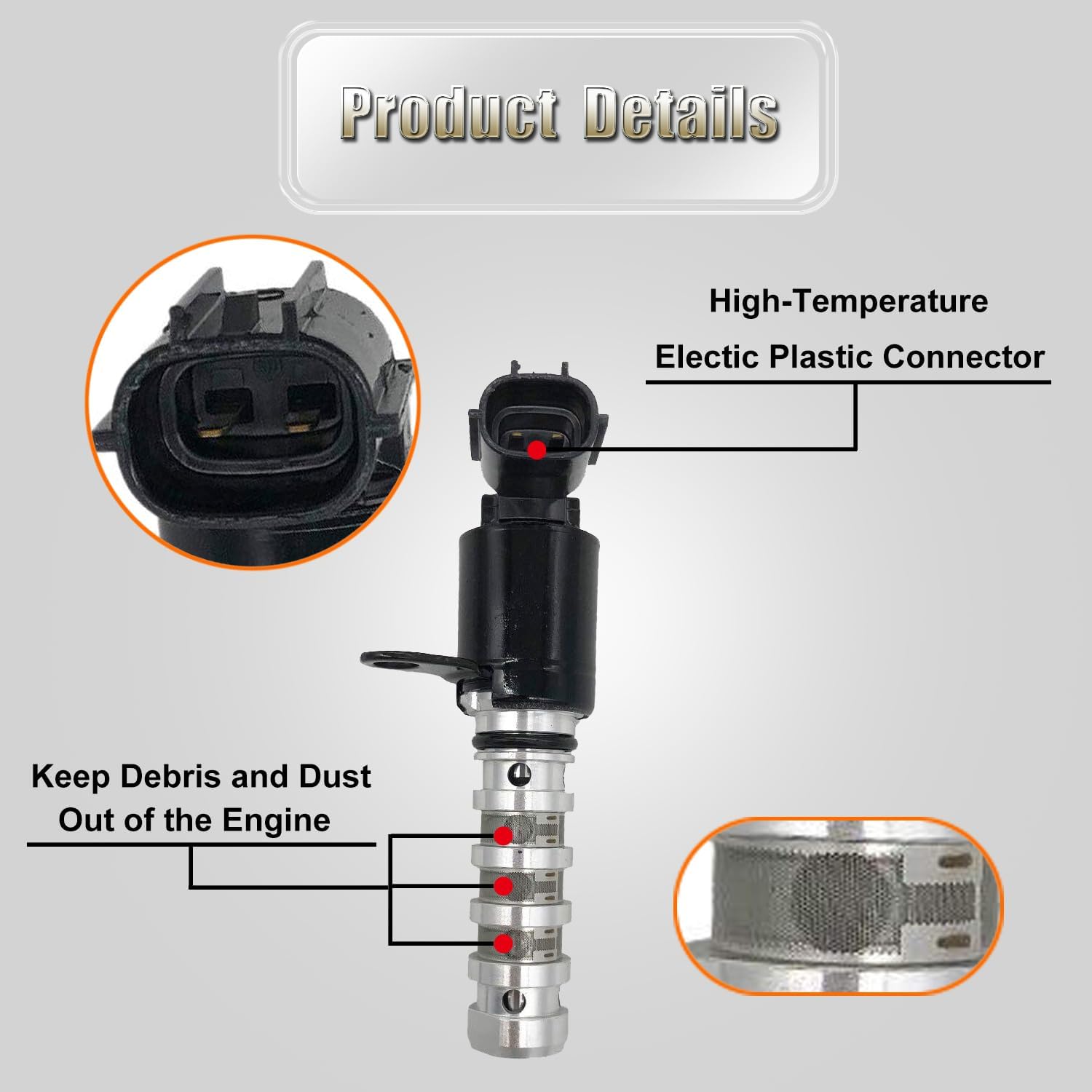 2 Pcs Intake & Exhaust Variable Valve Timing Solenoid For 2012 Hyundai Santa Fe - View #7