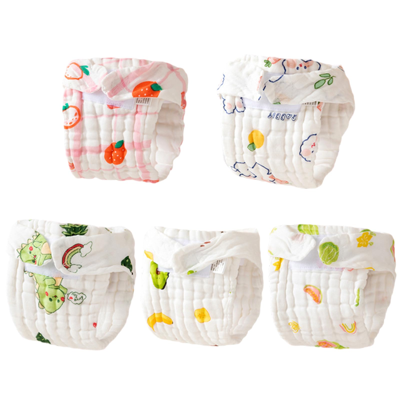 of 3pcs / 5pcs 0-12 Months Baby Diapers and Absorbent Nappies for Sensitive Skin and Four Season Use Cotton Nappies