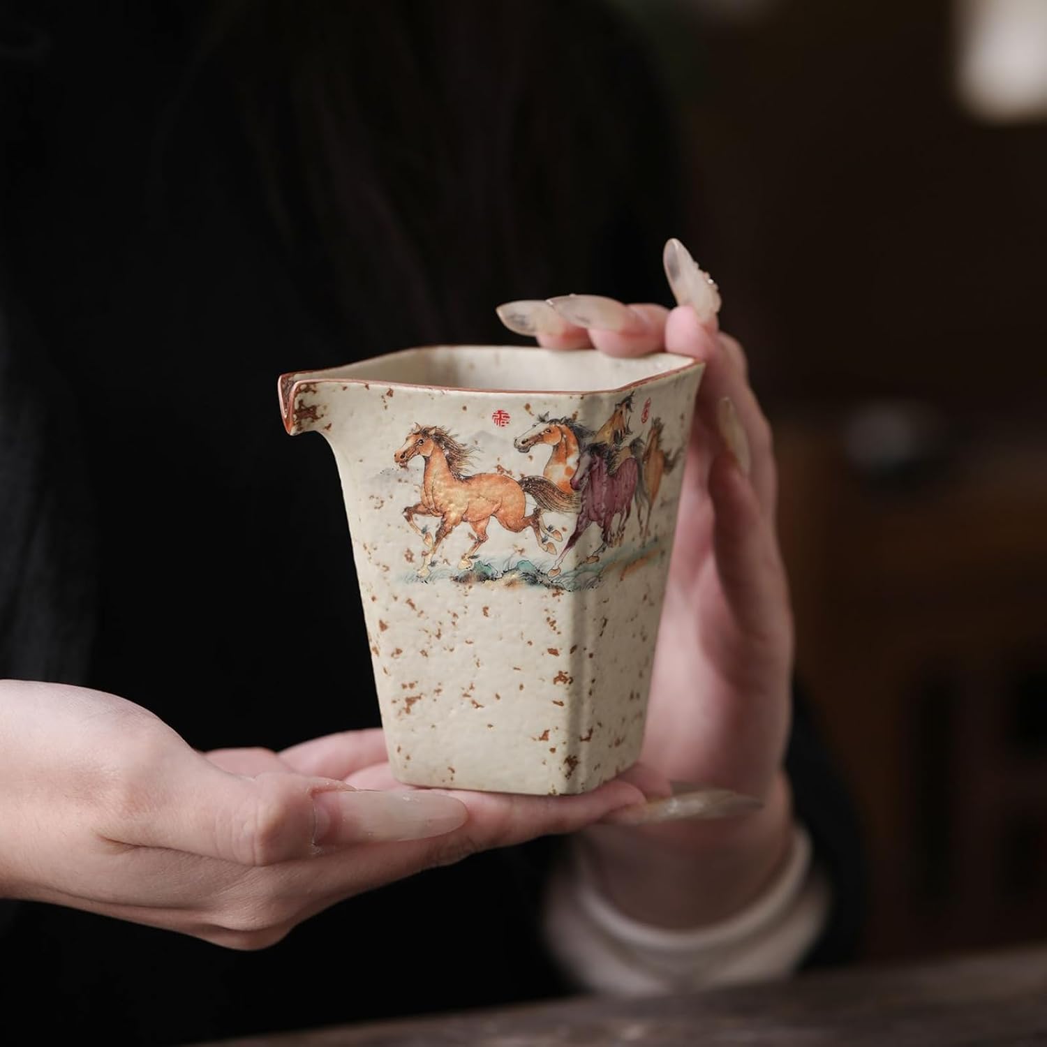 Antique-style Ceramics Fairness Cup, 210ml 7.1oz, Household Tea Dispenser Kungfu Tea Set