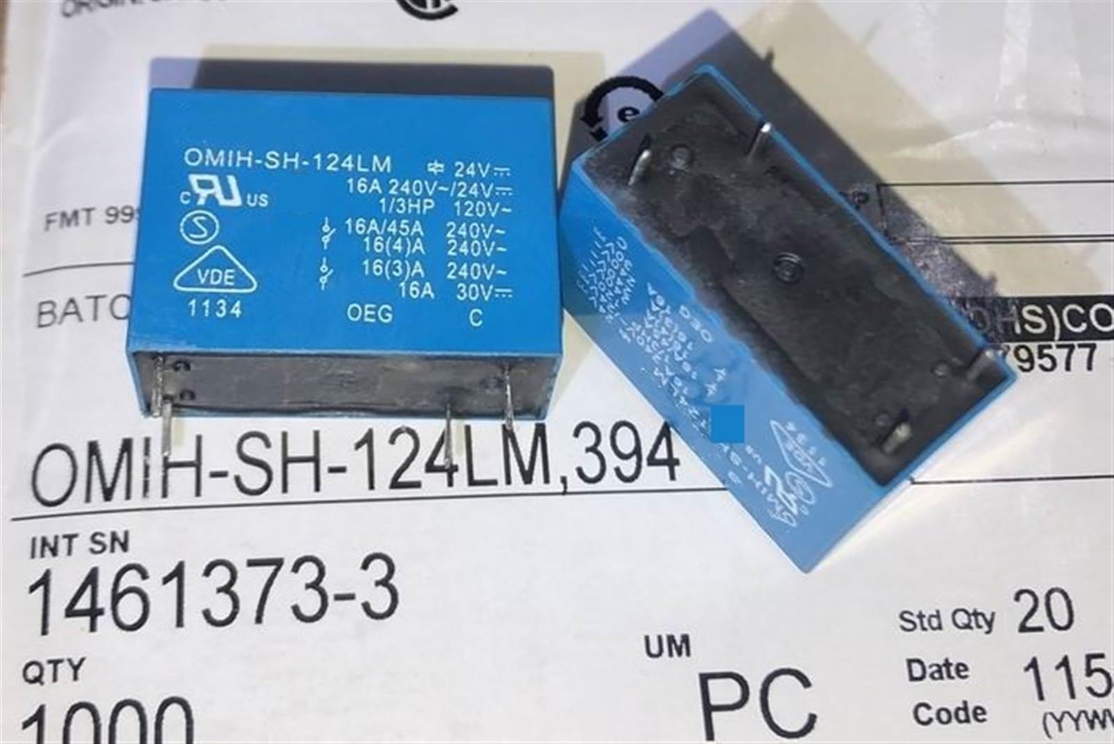 Relais 14F-1A-4P OMIH-SH-112LM KmoNo 12V 16A pour automatisme et domotique