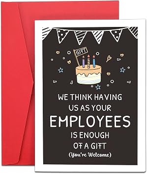 XPENMULBOJA Card for Boss, Birthday Card from employee, Best Boss Gift for Bosses Mentor Leader