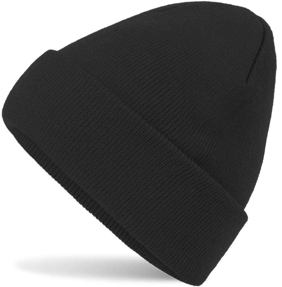 Hatstar Wintermütze | Damen Beanie Mütze | Herren Feinstrick Beanie | für Frauen Männer Unisex | Cuffed Hats Weich & Warm