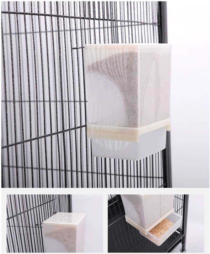 Birdcage 75Cm Large Parrot Bird Cage for Cockatiel Lovebird Birdcage Durable Frame Black Metal Travel Bird Cage Pet Home Bird Cage