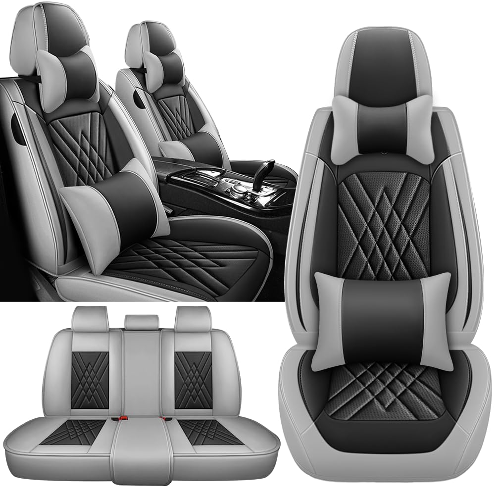 Seat Covers Fit for Subaru Crosstrek 2015-2026 Nappa Leather Waterproof Breathable Car Seat Cover Easy to Install Airbag