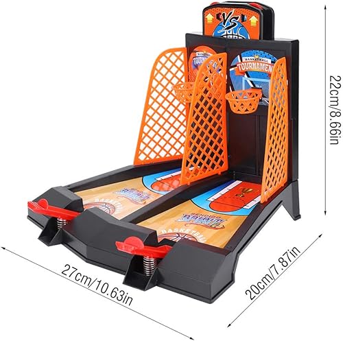 Miniatura 2 de Alomejor Juego de baloncesto de mesa para 2 jugadores para niños y adultos, juego de aro de baloncesto de altura ajustable para interiores con