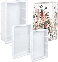 KISREL Large Rectangular Silicone Resin Molds - 3PCS Deep Pour Epoxy Casting Kit for Flower Preservation, Furniture Decor, DIY Wedding Gifts