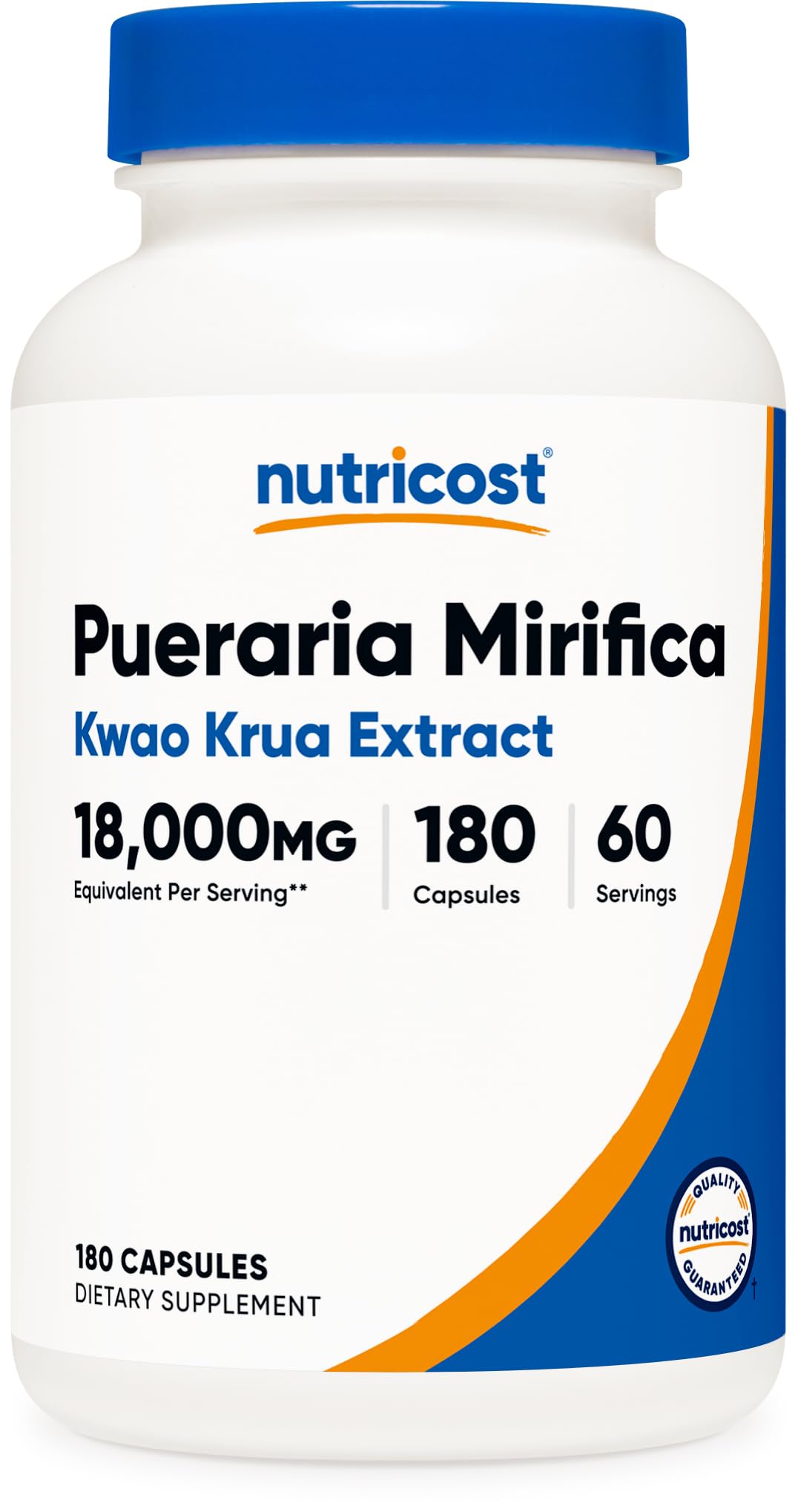 Nutricost Pueraria Mirifica 180 Capsules for 60 Servings Per Bottle - Kwao Krua Extract, Vegan, GMO-Free, Gluten-Free