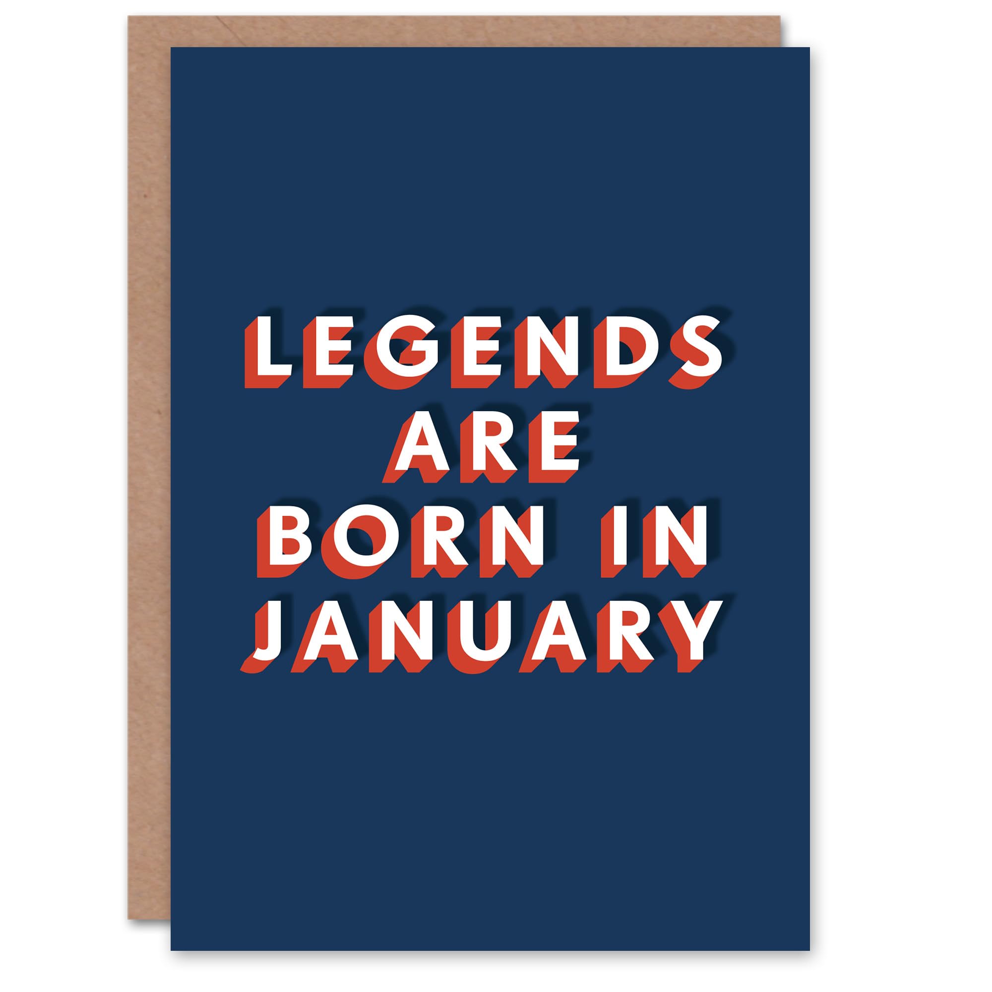 Legends Are Born In January Bold Modern Birthday Card