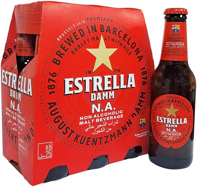 Estrella Damm Non Alcoholic Malt Drink 250ml x 6