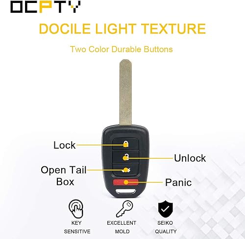 Miniatura 4 de OCPTY 1 X Flip Key Entry Control remoto llavero transmisor reemplazo para Honda para Accord para Civic 1.8L 2.4L 2013-2015 4 botones