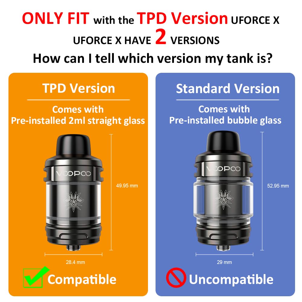 Broken Glass Tube Replacement Fat Glass Tube For Voopoo Uforce-X Tank 5.5  Australia Voopoo Uforce-x Tank Replacement Glass Tube 3pcs/pack Kit