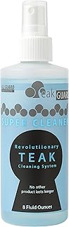 Super Cleaner, Pre-Finish Teak Cleaner and Brightener, Water-Based, Oil-Free Restorer and Protectant, Safe & Easy To Use Teak Brightener, Deep Cleanser for Outdoor & Indoor Wood Furniture, 8 oz