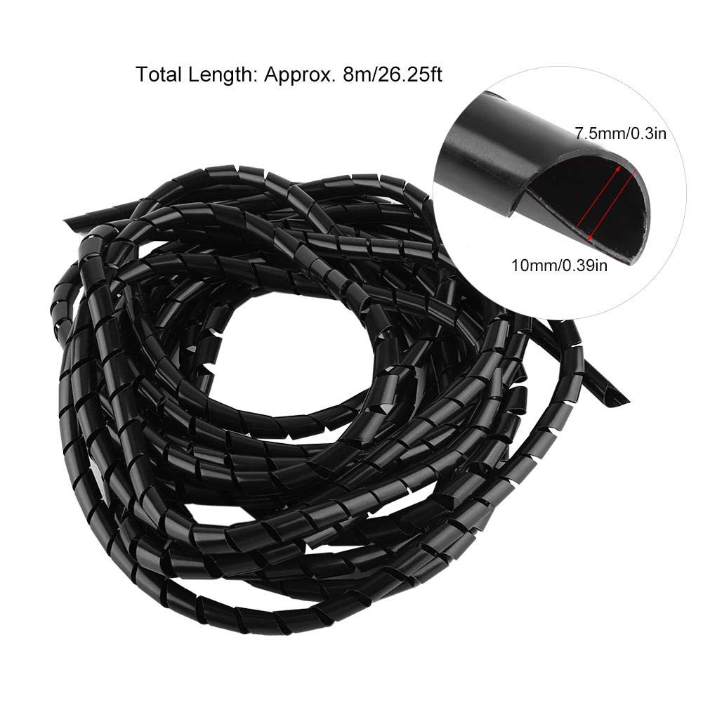 Fdit Spiralschlauch Für Kabel – Kabelorganizer & Schutz Für Homeoffice, TV & PC – Schwarz Oder Weiß Wählbar