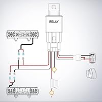 Vista 8 de Nilight Barra combinada de 6.5 pulgadas, 2 unidades, 120 W, luz de trabajo LED impermeable, triple fila con interruptor basculante de 5 pines, kit