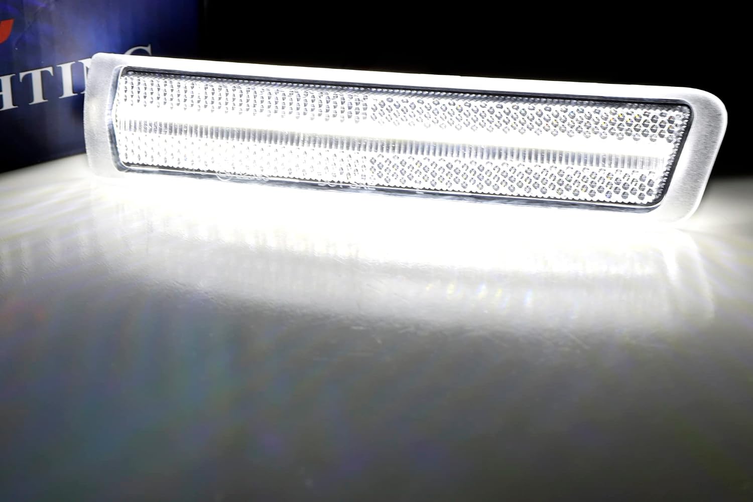 iJDMTOY Semi-Clear Lens Front Bumper White Full LED Strip Side Marker Lights Compatible With 1996-2002 BMW Z3 Roadster Convertible, Z3-M Coupe