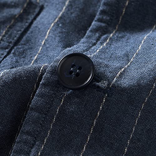 Icegrey Men’s Casual Striped Blazer Jackets Two Button Lightweight Regular Fit Cotton Linen Sports Coat2