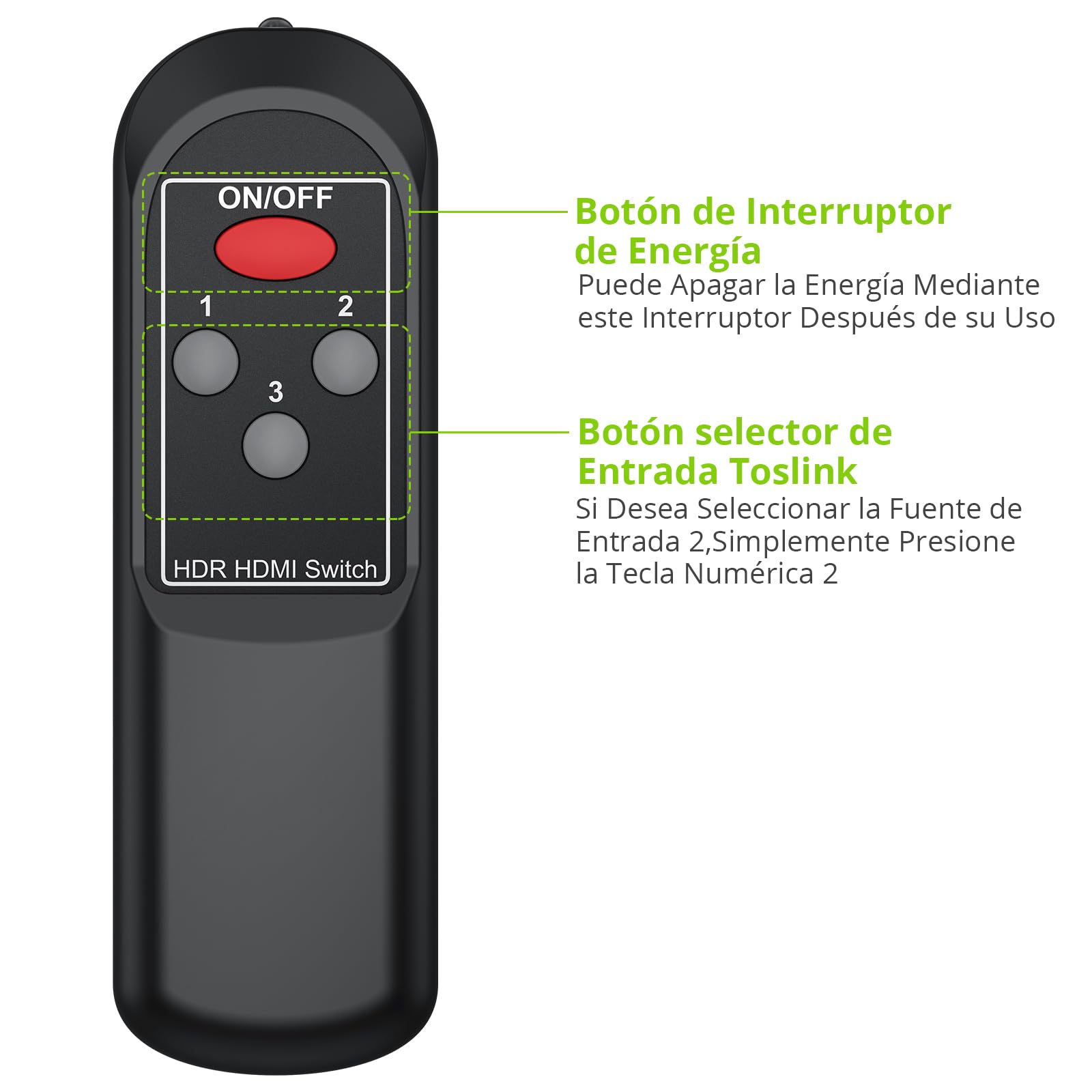 Conmutador Audio Digital 3 Entradas 1 Salida Switch Óptico Toslink Comutador SPDIF con Mando Soporte LPCM2.0 DTS Dolby-AC3 para PS3 VHS Blue-Ray DVD HDTV Barra de Sonido Amplificadores