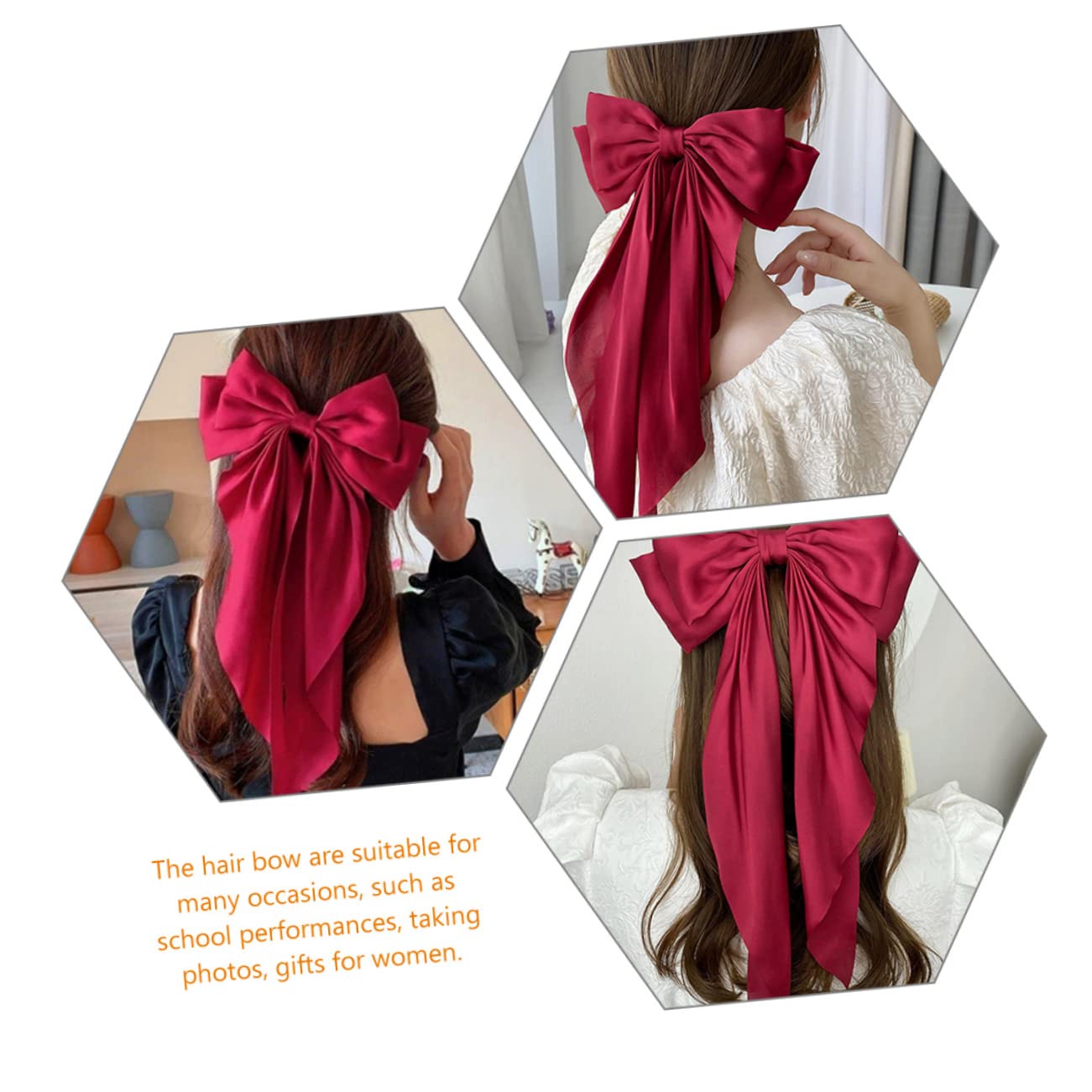 FRCOLOR 10 horquillas francesas para el pelo, accesorios para el pelo, pinzas para el pelo, diademas, tiara de Halloween, lazos para el pelo para niñas, gran tela