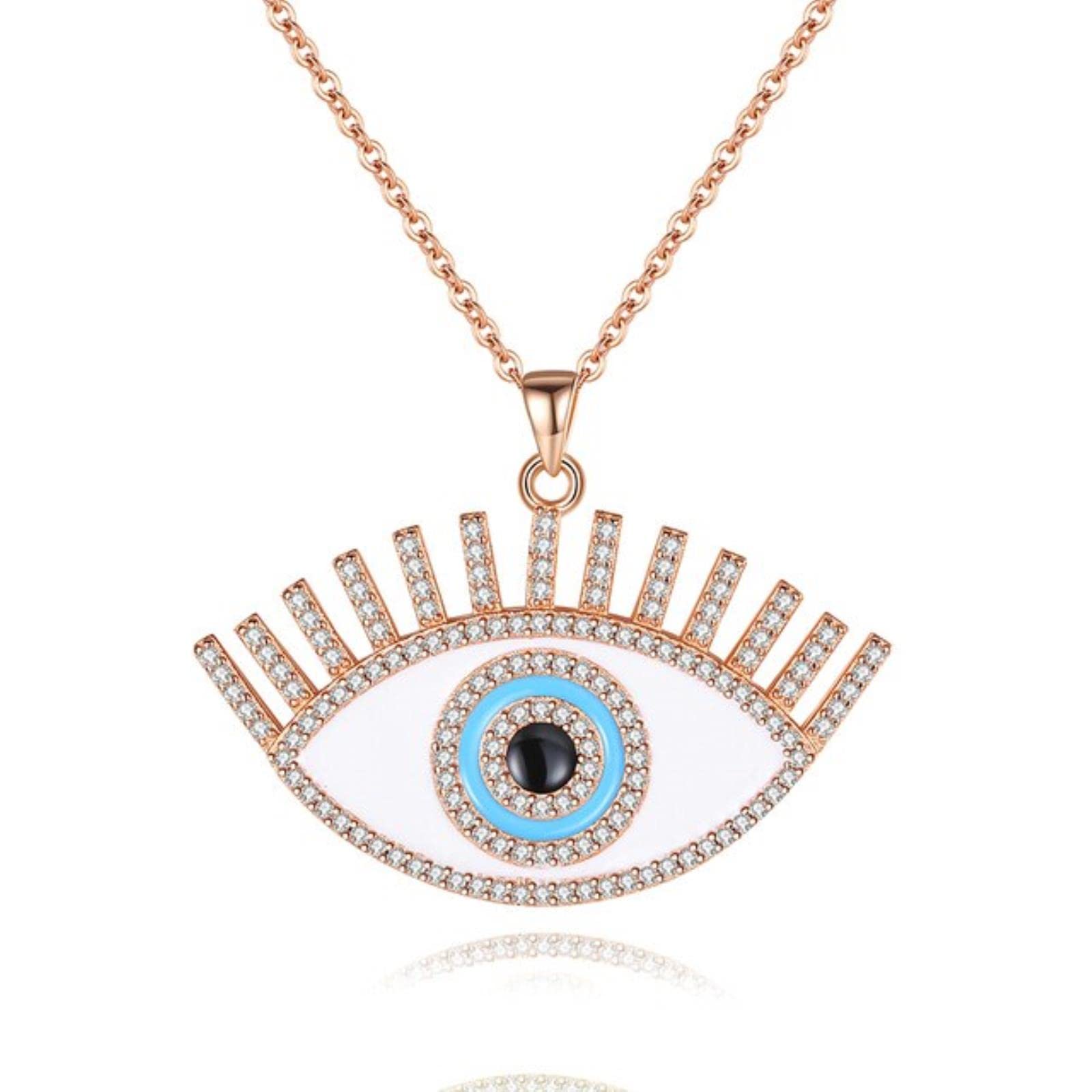 Gargantilla con Colgante De Ojo Malvado, Collar De Plata De Ley 925 con Piedra Azul De La Suerte De Circón, Joyería Turca para Fiesta, Regalo para Mujer para Niña