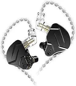 Fones de ouvido KZ ZSN Pro X em fones de ouvido Yinyoo Hybrid Dynamic Driver Balanceado Armadura Fones de ouvido Dual Driver 1DD 1BA Deep Bass Stereo Sound Ergonomic Comfortável (sem microfone, preto)