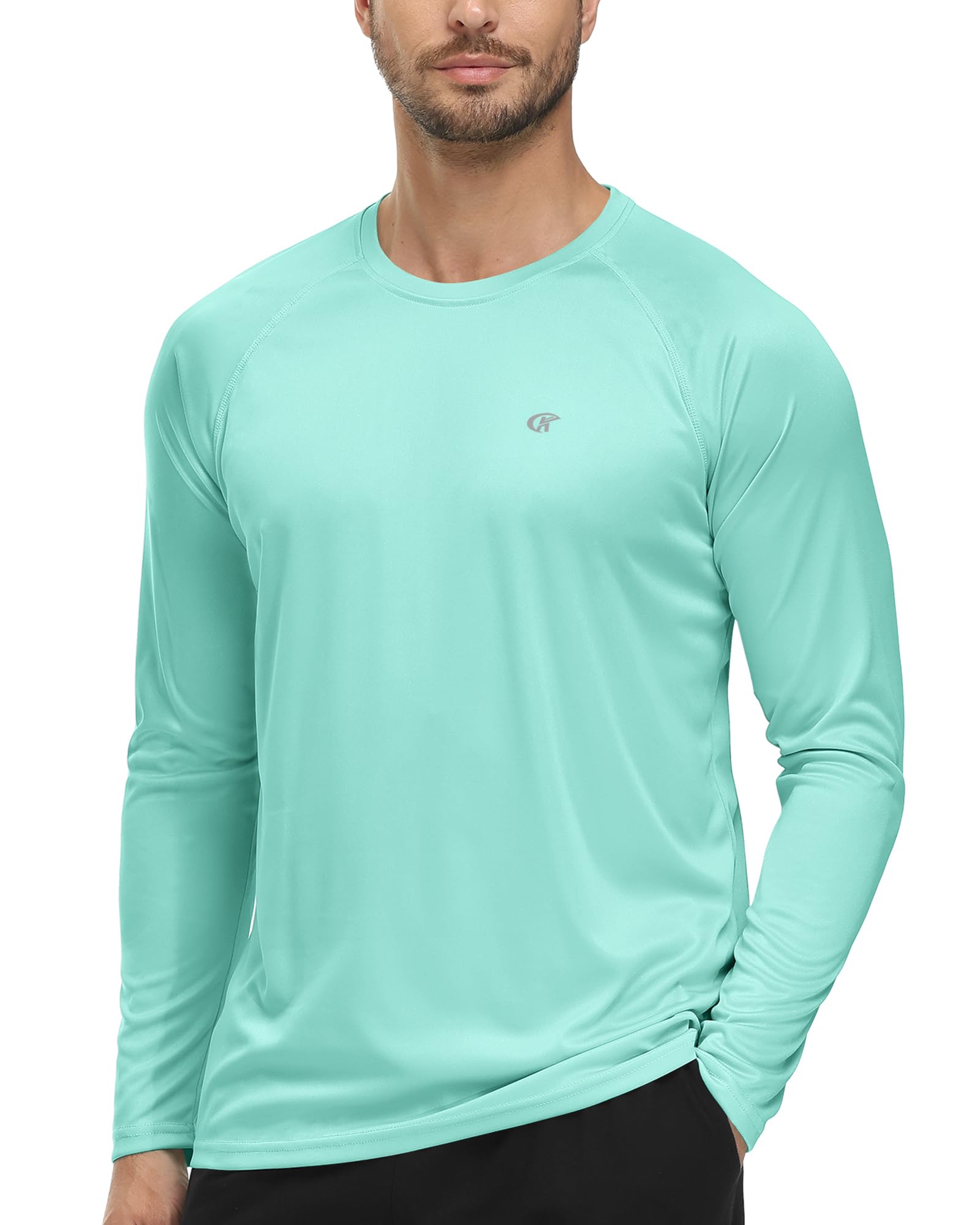 Tyhengta UV Shirt Herren Langarm UPF 50+ UV Schutz Shirt Atmungsaktiv Schnelltrocknend Rashguard Herren Schwimmshirt Leichtes Sonnenschutz Langarmshirt für Surfen Angeln Wandern Outdoor Sport