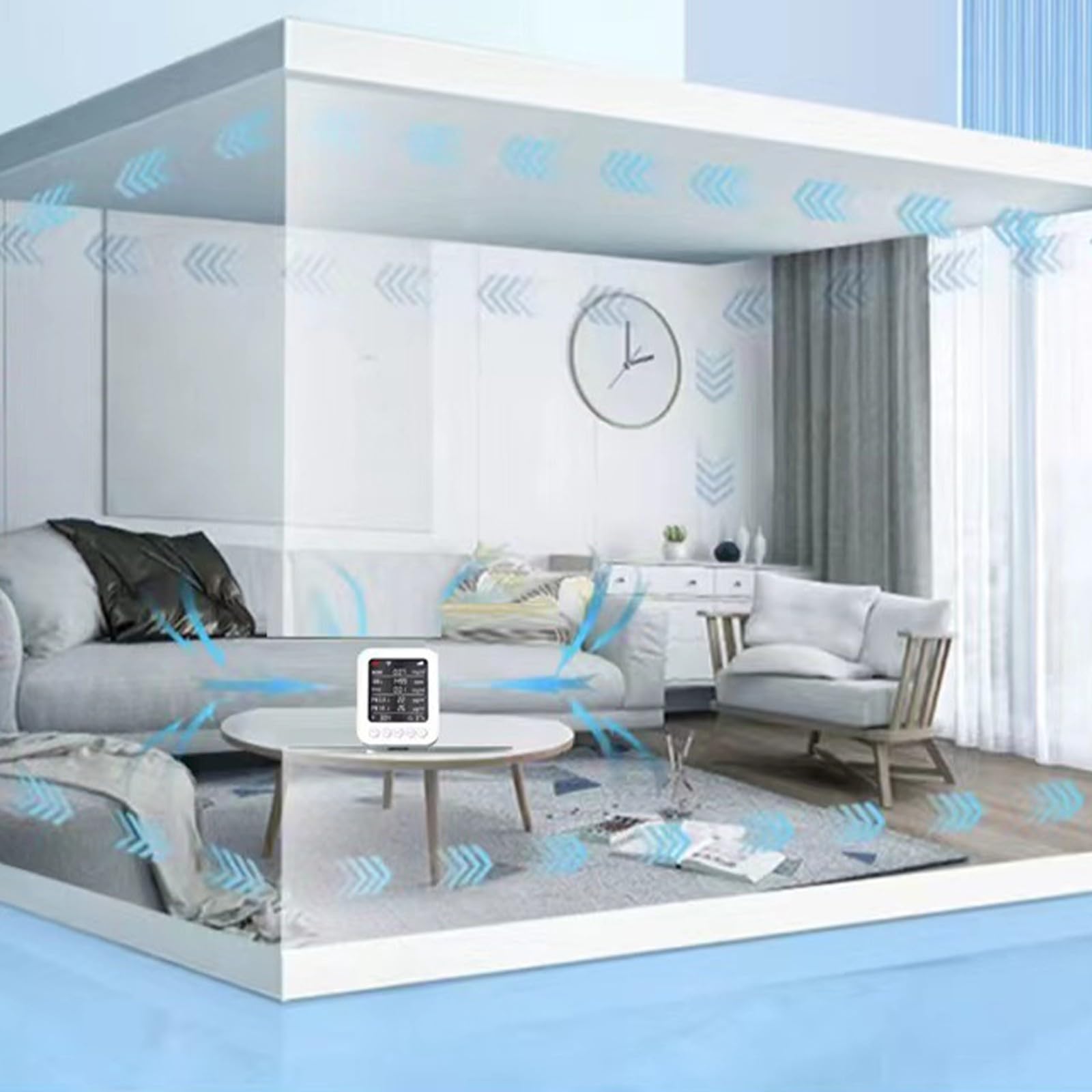 Indoor Air Monitor PM2.5 Formaldehyd Detektoren mit Temperatur für Zuhause Easy Carry Formaldehyd TVOC Detektoren