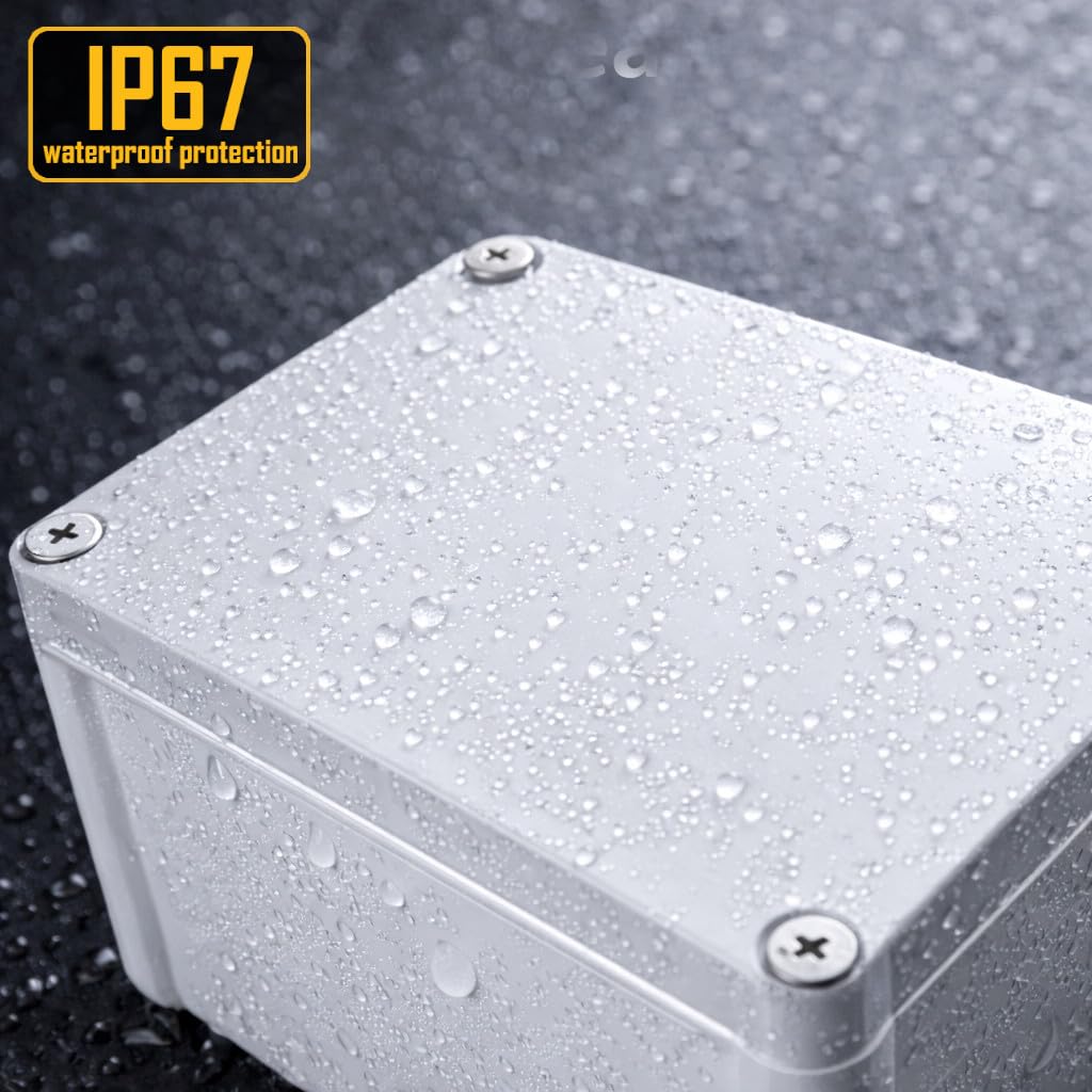 MGI SpeedWare Electrical Junction Box with Mounting Plate and IP67 Waterproof White Cover (11" x 7.5" x 5")