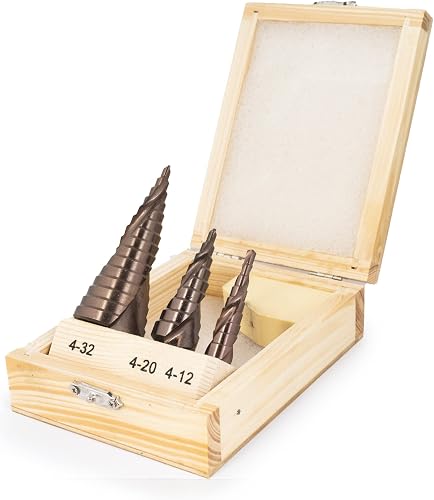 Jeu de 3 forets étagés Ferrcan cobalt HSS M35 pour acier inoxyda 