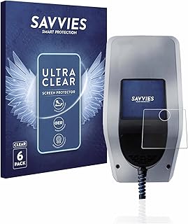 Savvies Screen Protector compatible with Mennekes Amtron Charge Control 11C2 Protection Film Clear 6-Pack
