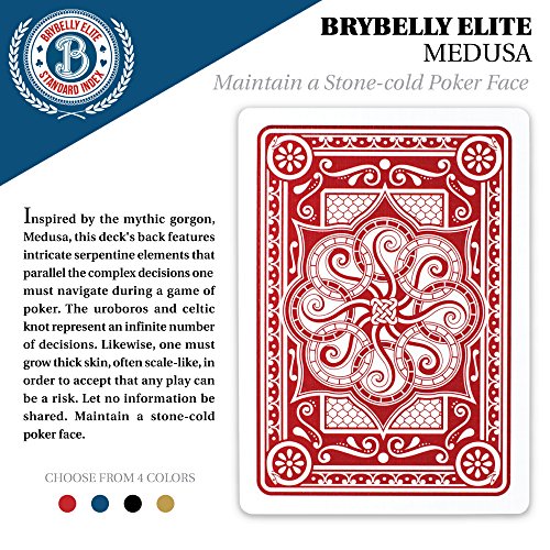 Brybelly Elite Medusa Baraja Poker Calidad Casino miniatura 6