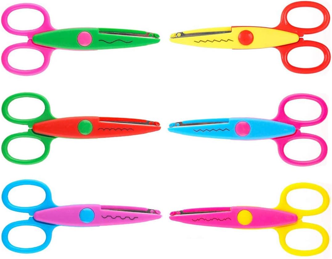 6 Colorful Decorative Paper Edge Scissor Set, Scrapbooking Edger
