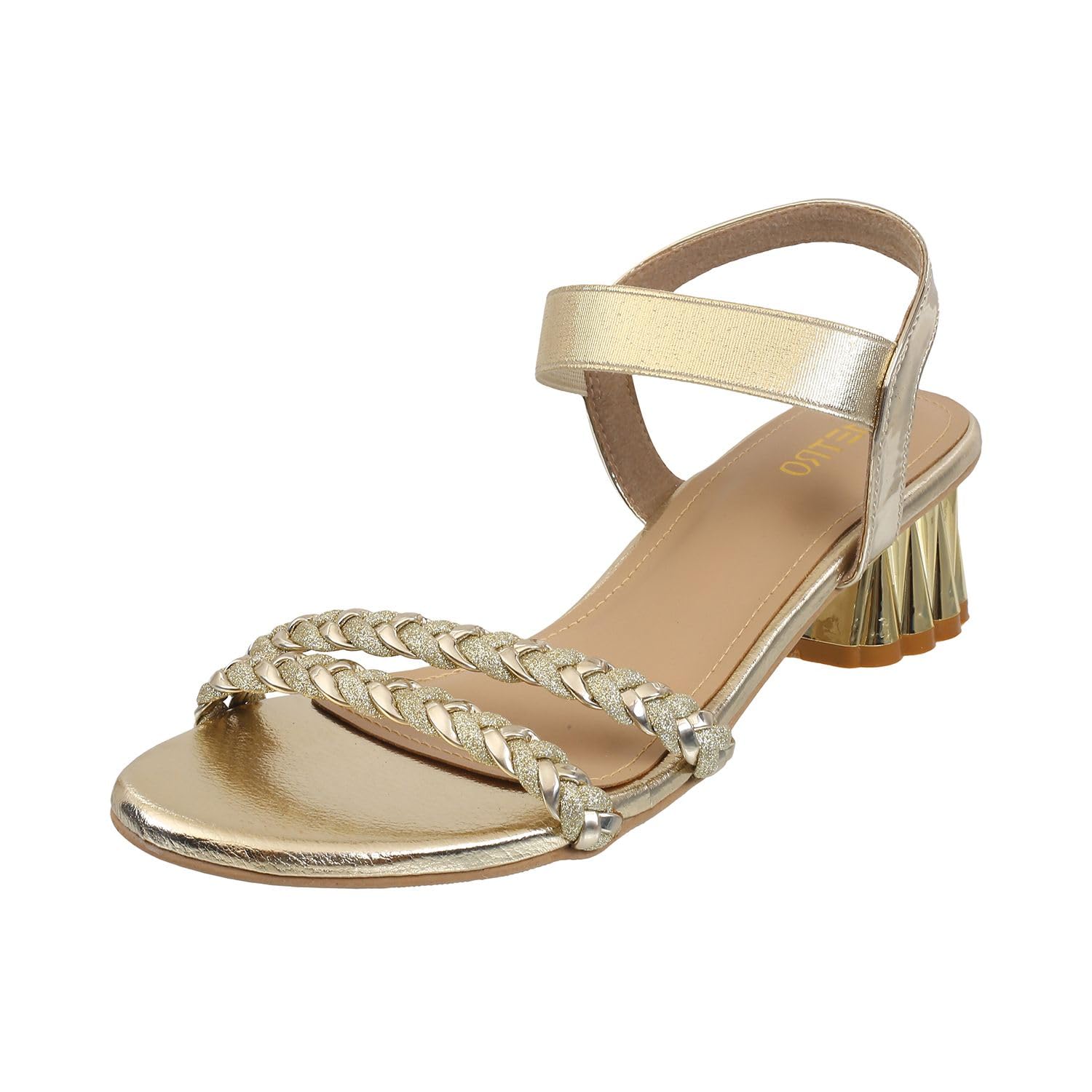 Metro Women Gold Synthetic Leather Fashion Chunky Heel Sandal UK/5 EU/38 (40-166) (B0CBSNTSYF) Amazon Price History, Amazon Price Tracker