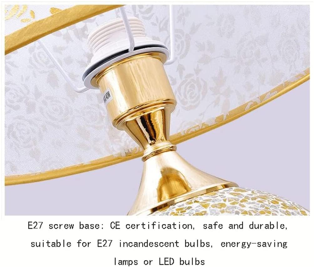 Lampa stołowa Lampa nocna Nowoczesna metalowa podstawa Nocny klosz z PCV Śruba E27 Ręcznie wykonany szklany korpus Stolik nocny Biurko (Kolor: Włącznik przyciskowy)