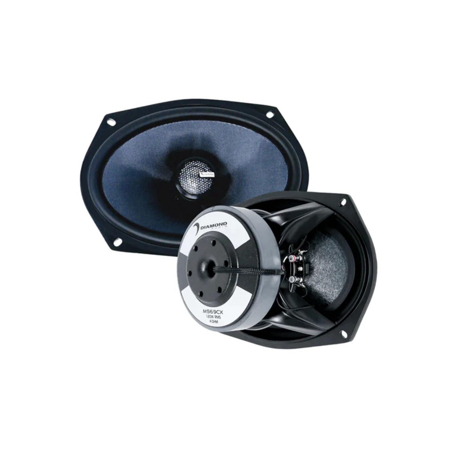 MS69CX-MS Series 6"x9" 2-Way Coaxial Speakers w/Titanium Dome Tweeter (4Ω)