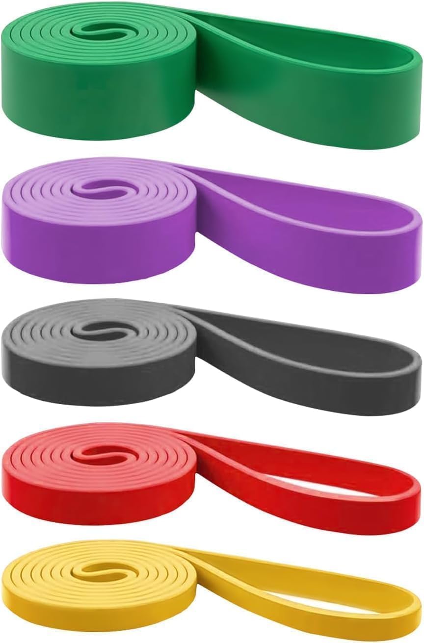 Augknot Resistance Bands Set: 5-Level Pull Up Assistance Bands (5-125 lbs) for Working Out, Physical Therapy, Stretching & Home Gym - Men/Women